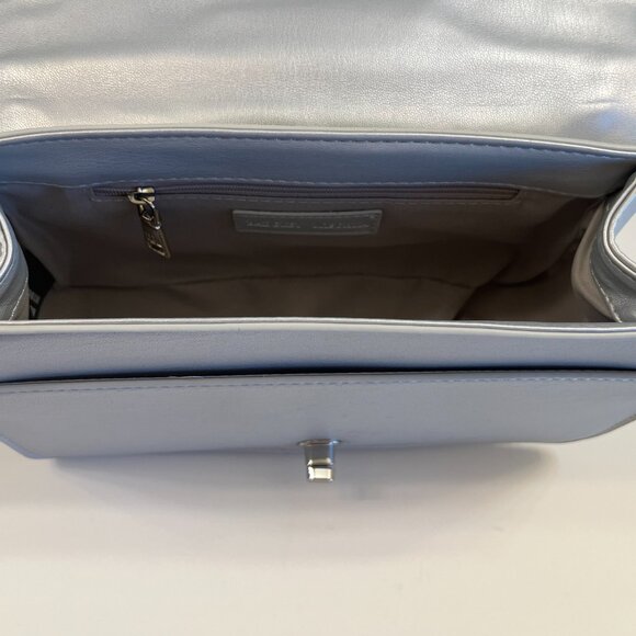 Badgley Mischka - Designer - Quilted Studded Silver Crossbody Bag - NWT - Picture 9 of 10